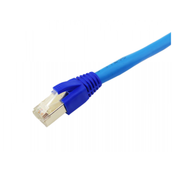 Patch Cord CAT6A AMP Commscope Blindado F/UTP Azul - INSTRUFIBER