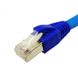 Patch Cord CAT6A AMP Commscope Blindado F/UTP Azul - INSTRUFIBER