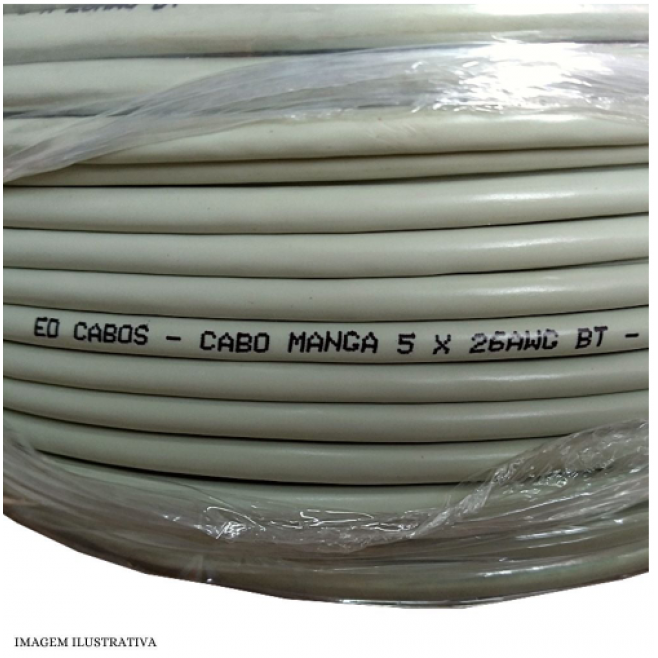 Cabo Manga 5x26AWG Blindado em Malha BT Bege - INSTRUFIBER