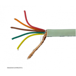 Cabo Manga 5x26AWG Blindado em Malha BT Bege - INSTRUFIBER