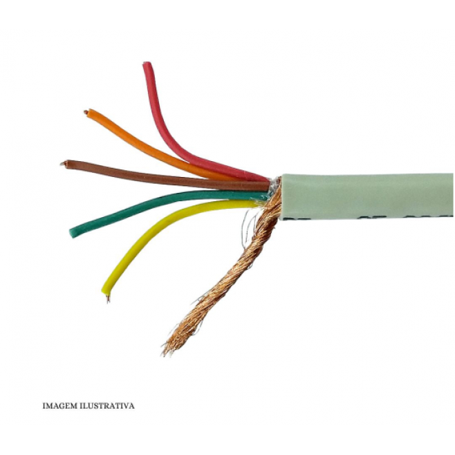 Cabo Manga 5x26AWG Blindado em Malha BT Bege - INSTRUFIBER