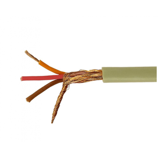 Cabo Manga 3x22AWG Blindado em Malha BT Bege - INSTRUFIBER