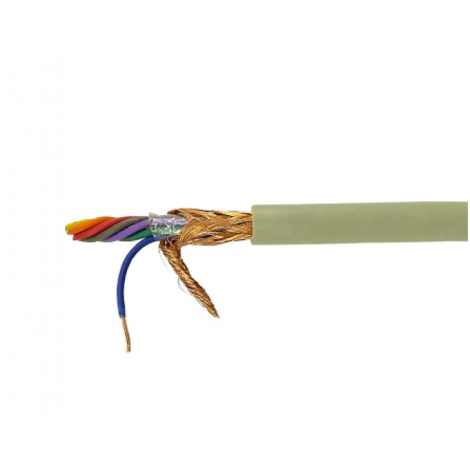 Cabo Manga 8x26 AWG Blindado em Malha BT Bege - INSTRUFIBER