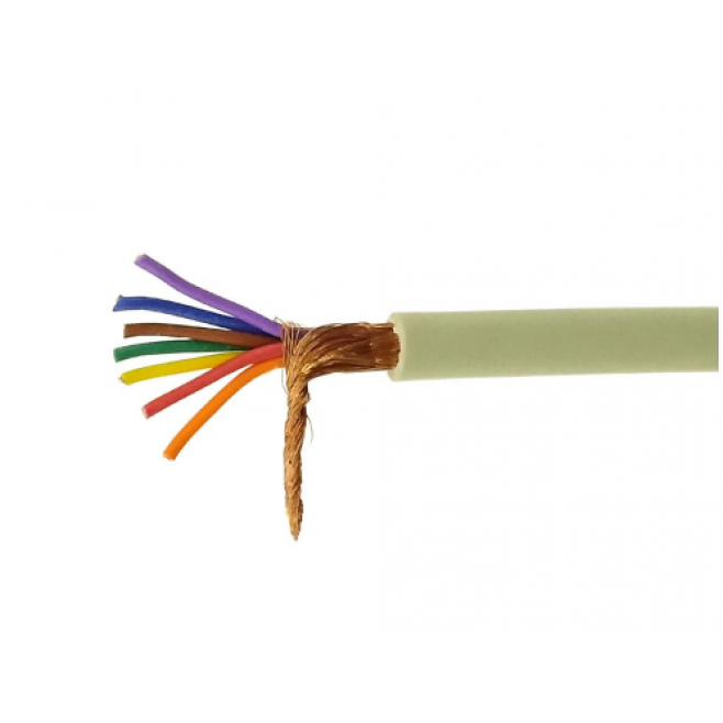 Cabo Manga 7x26 AWG Blindado em Malha BT Bege - INSTRUFIBER