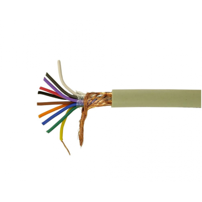 Cabo Manga 10x22 AWG Blindado em Malha BT Bege - INSTRUFIBER