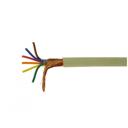 Cabo Manga 6x26 AWG Blindado em Malha BT Bege - INSTRUFIBER