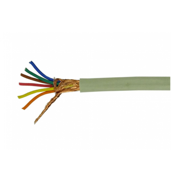 Cabo Manga 6x22 AWG Blindado em Malha BT Bege - INSTRUFIBER