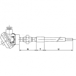 Termopar TC-110 - TERMOPAR COM CABEÇOTE E POÇO DE PROTEÇÃO TERMOMÉTRICO - INSTRUFIBER