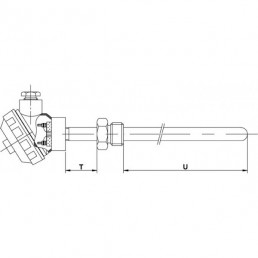 Termopar TC-119 - TERMOPAR CONVENCIONAL COM TUBO METÁLICO E ROSCA FIXA - INSTRUFIBER