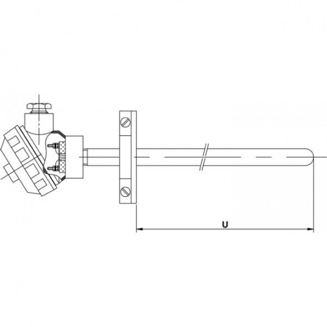 Termopar TC-121 - TERMOPAR CONVENCIONAL COM TUBO METÁLICO E FLANGE AJUSTÁVEL - INSTRUFIBER