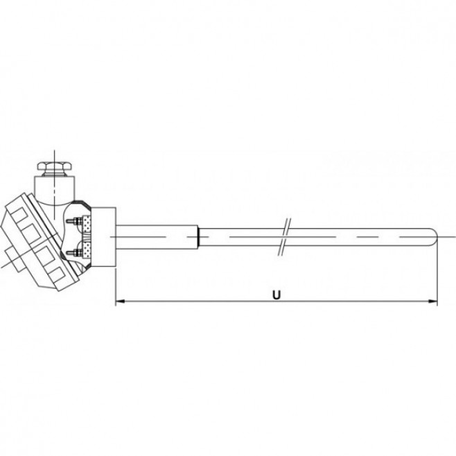 Termopar TC-124 - TERMOPAR CONVENCIONAL COM TUBO CERÂMICO E FLANGE AJUSTÁVEL - INSTRUFIBER