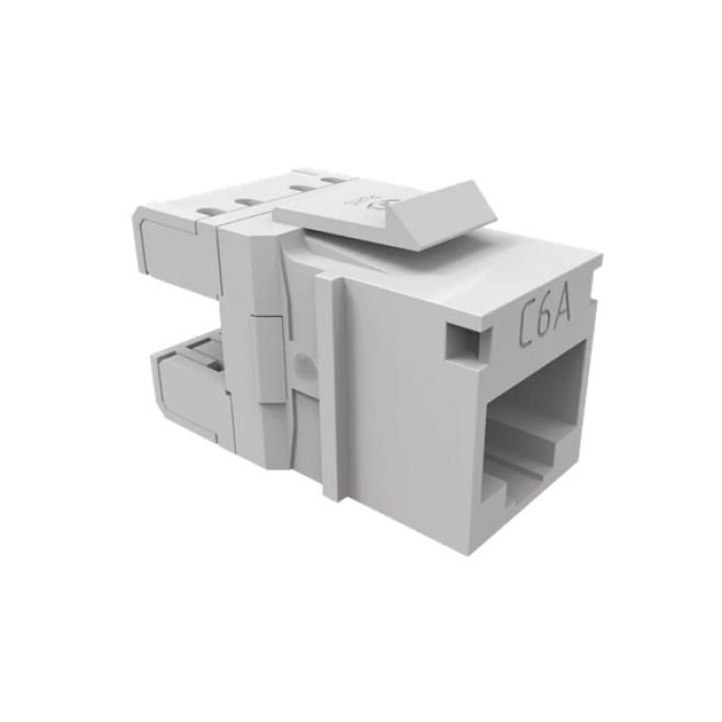 CONECTOR FÊMEA GIGALAN AUGMENTED CAT.6A T568A/B - BRANCO - INSTRUFIBER