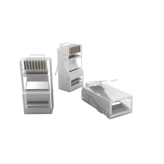 CONECTOR RJ-45 MACHO DE PASSAGEM CAT.6 P/ CABO SOLIDO SOHOPLUS - INSTRUFIBER