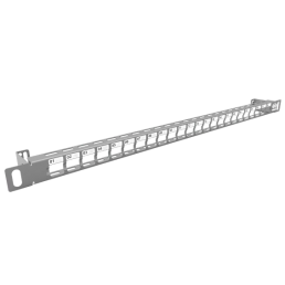 PATCH PANEL DESCARREGADO 24P 1/2U BLINDADO - INSTRUFIBER