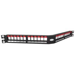 PATCH PANEL DESCARREGADO 24P ANGULAR 1U - INSTRUFIBER