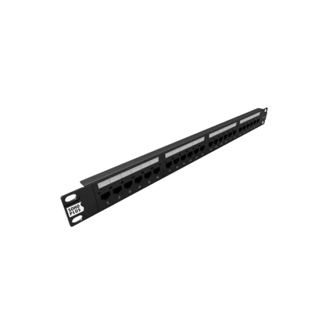 PATCH PANEL SOHOPLUS CAT-6 T568A/B 24P ROHS - INSTRUFIBER