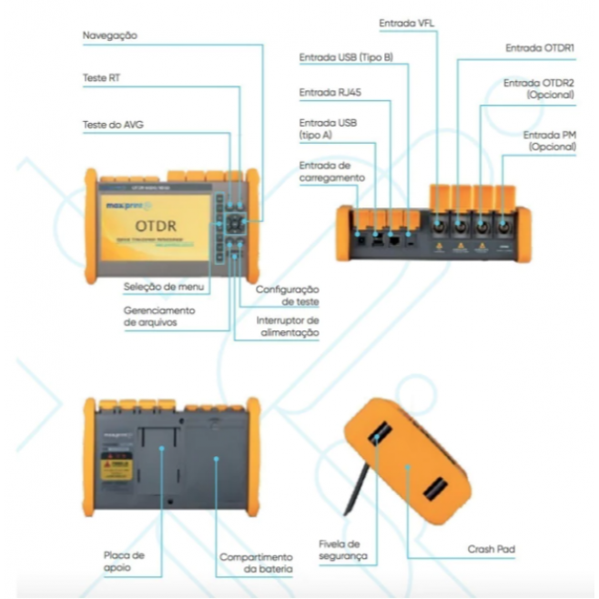 OTDR 4000 - Equipamento De Medição De Fibra Óptica - INSTRUFIBER