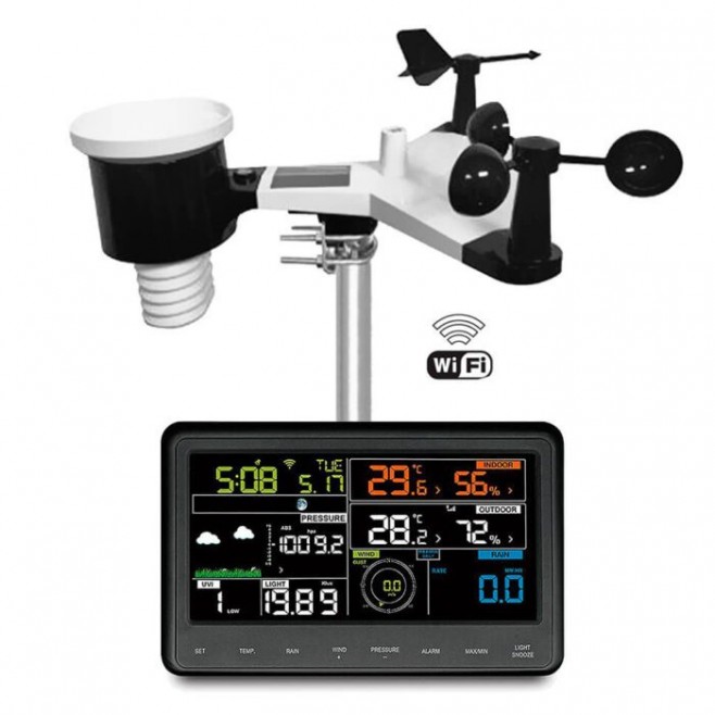 Estação Meteorológica Profissional Sem Fio IPWH-2900 - INSTRUFIBER