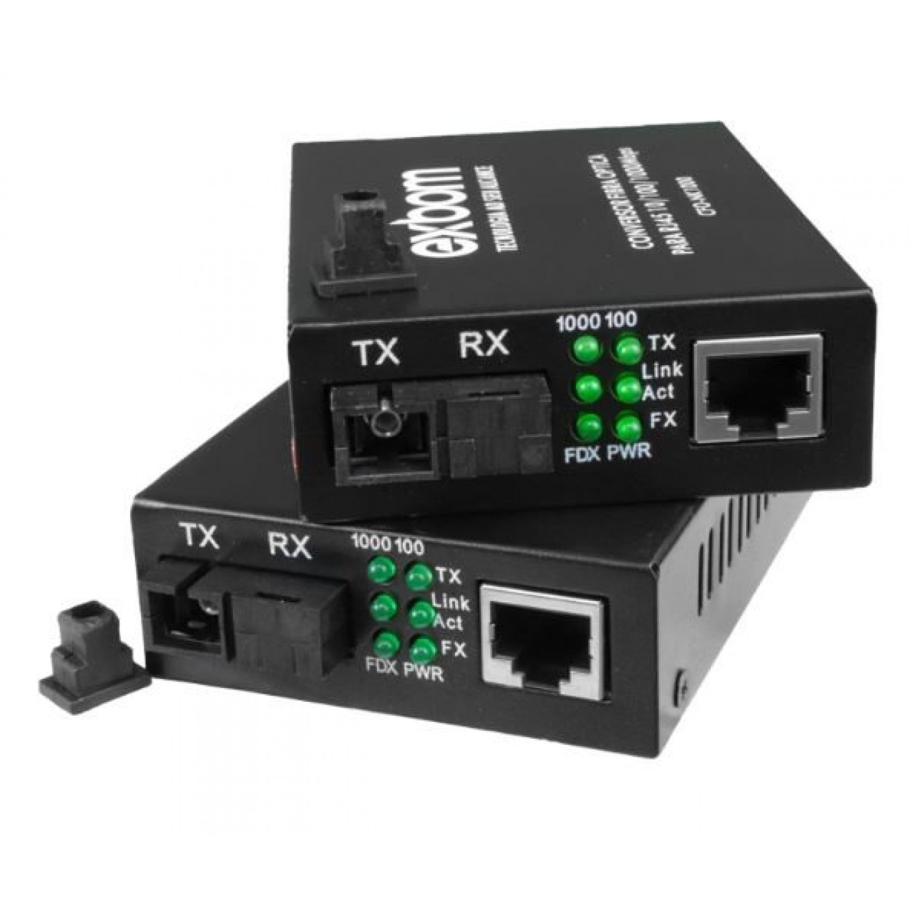 Sc Rj45 Conversor de Fibra Óptica SM 10/100/1000 5km 1FO SC RJ45 CFO-N1000 ...