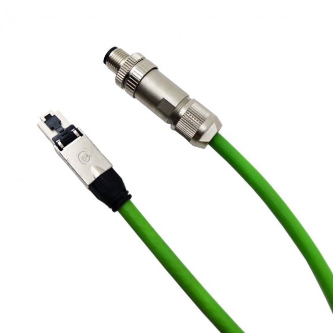 Cabo Profinet RJ45 Conector M12 4 Pinos Macho D (Cod.D) - INSTRUFIBER