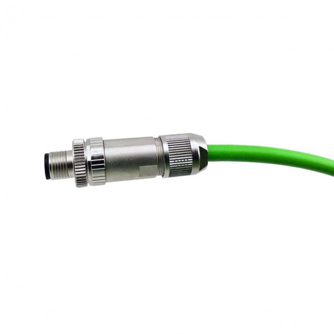 Cabo Profinet RJ45 Conector M12 4 Pinos Macho D (Cod.D) - INSTRUFIBER