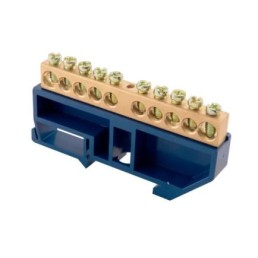 Barramento Neutro p/ Trilho Din 10 Bornes 16mm - INSTRUFIBER