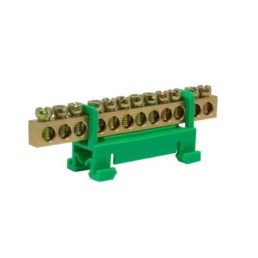 Barramento Terra p/ Trilho Din 12 Bornes Rohdina - INSTRUFIBER