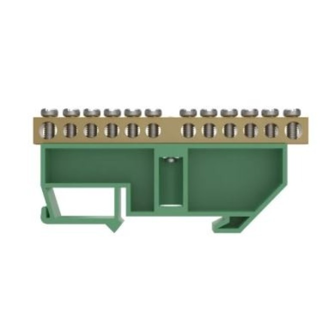 Barramento Terra p/ Trilho Din 12 Bornes Soprano - INSTRUFIBER Barramento Terra p/ Trilho Din 12 Bornes Soprano - INSTRUFIBER
