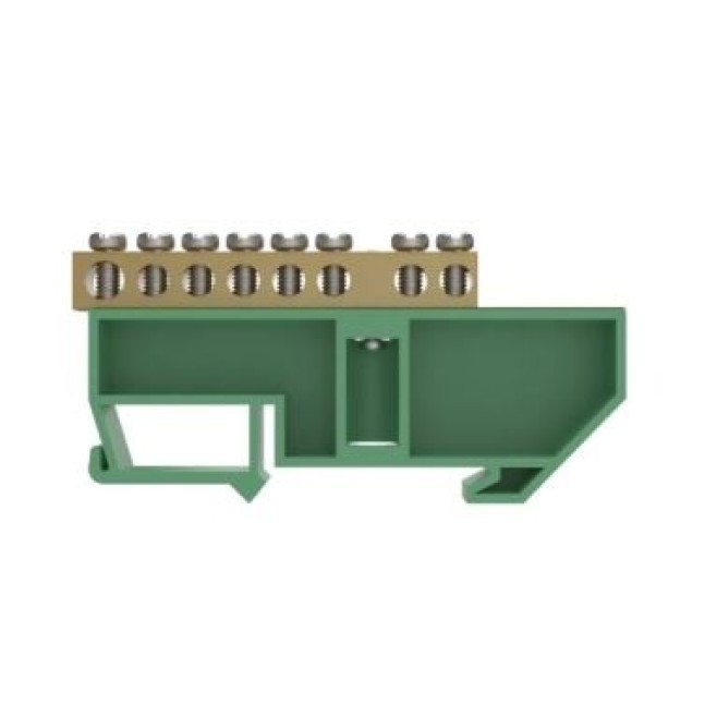 Barramento Terra p/ Trilho Din 8 Bornes Soprano - INSTRUFIBER Barramento Terra p/ Trilho Din 8 Bornes Soprano - INSTRUFIBER