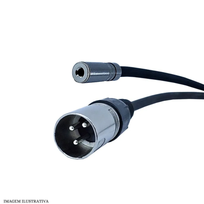 Cabo P2 Fêmea para XLR Macho Profissional - INSTRUFIBER