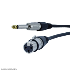 Cabo XLR Fêmea Para P10 Mono Macho - INSTRUFIBER