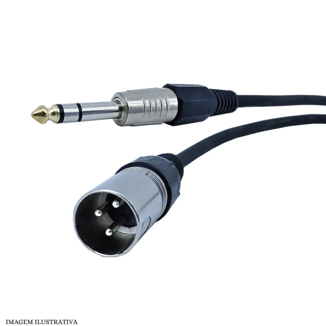 Cabo XLR Macho Para P10 Estéreo Macho - INSTRUFIBER