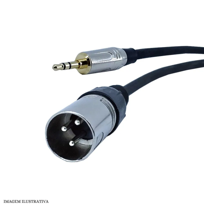Cabo XLR Macho para P2 Macho Profissional - INSTRUFIBER