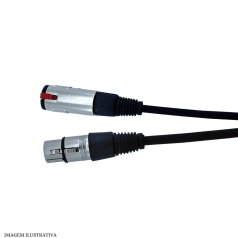 Cabo XLR P10 Fêmea Profissional Fêmea x Fêmea - INSTRUFIBER