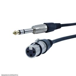 Cabo XLR P10 Stereo Profissional Fêmea x Macho - INSTRUFIBER