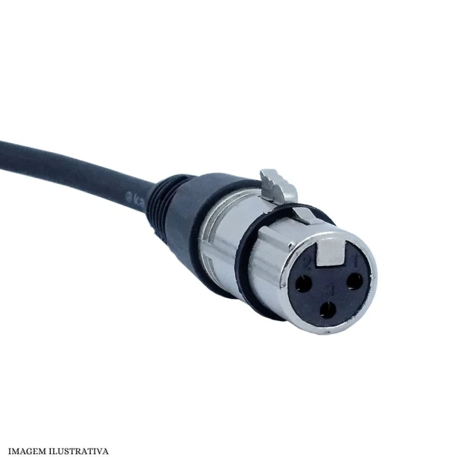 Cabo XLR P10 Stereo Profissional Fêmea x Macho - INSTRUFIBER