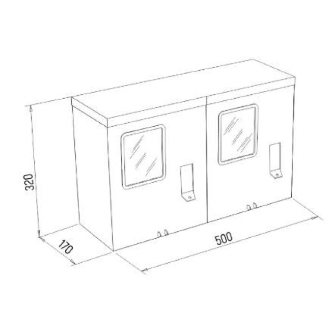 Caixa de Medição Monofásica Geminada AN2 Padrão Copel FJ - INSTRUFIBER