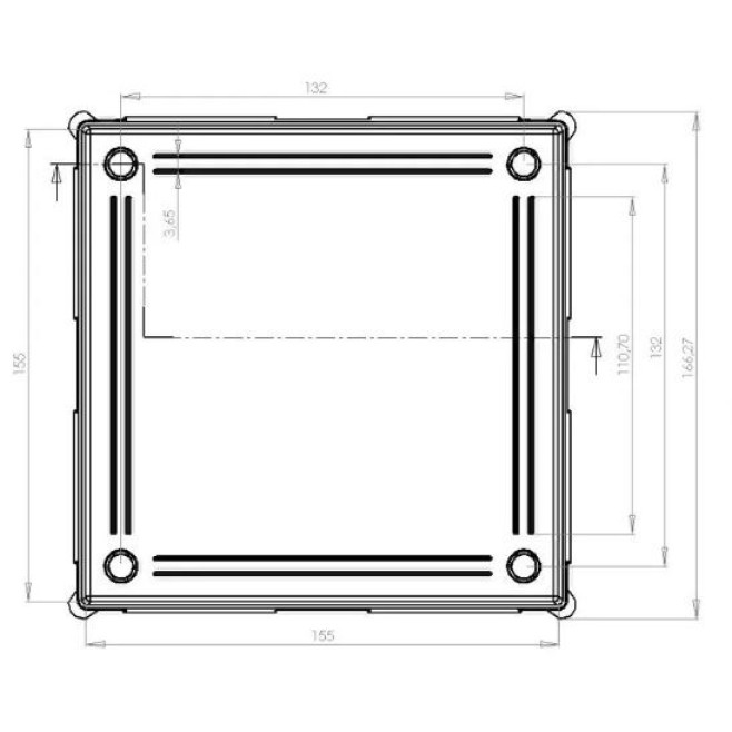 Caixa de Montagem Multiuso 150X150X70mm IP66 Tampa Pressão - INSTRUFIBER Caixa de Montagem Multiuso 150X150X70mm IP66 Tampa Pressão - INSTRUFIBER