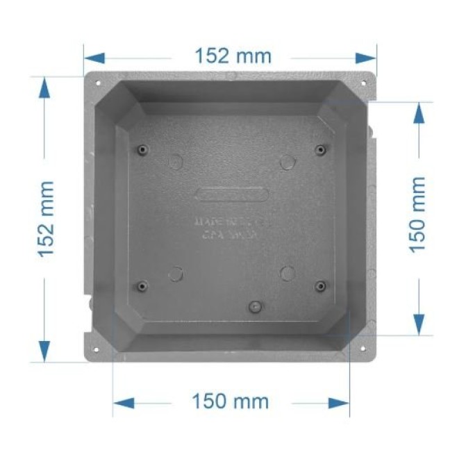 Caixa de Passagem 15X15cm Embutir / Sobrepor IP66 Alumínio Cinza Olivo - INSTRUFIBER Caixa de Passagem 15X15cm Embutir / Sobrepor IP66 Alumínio Cinza Olivo - INSTRUFIBER