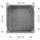 Caixa de Passagem 15X15cm Embutir / Sobrepor IP66 Alumínio Cinza Olivo - INSTRUFIBER Caixa de Passagem 15X15cm Embutir / Sobrepor IP66 Alumínio Cinza Olivo - INSTRUFIBER