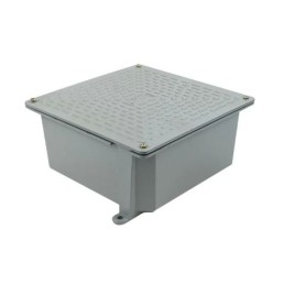 Caixa de Passagem 15X15cm Embutir / Sobrepor IP66 Alumínio Cinza Olivo - INSTRUFIBER