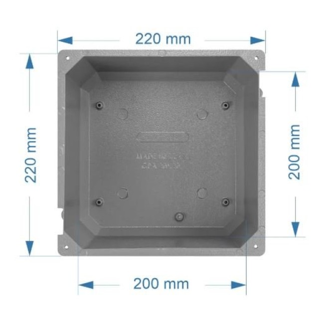 Caixa de Passagem 20X20cm Embutir / Sobrepor IP66 Alumínio Cinza Olivo - INSTRUFIBER Caixa de Passagem 20X20cm Embutir / Sobrepor IP66 Alumínio Cinza Olivo - INSTRUFIBER