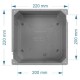 Caixa de Passagem 20X20cm Embutir / Sobrepor IP66 Alumínio Cinza Olivo - INSTRUFIBER Caixa de Passagem 20X20cm Embutir / Sobrepor IP66 Alumínio Cinza Olivo - INSTRUFIBER
