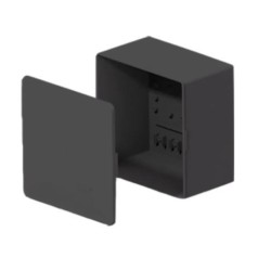 Caixa de Passagem Pvc Sobrepor 20X20X9cm Preta Inpol - INSTRUFIBER