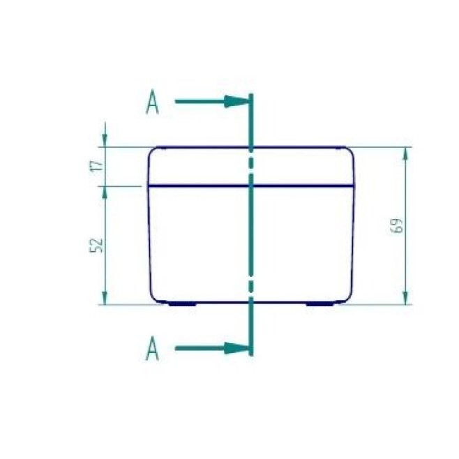 Caixa p/ Botoeira 1 Furo 22mm 90X90X70mm IP44 - INSTRUFIBER