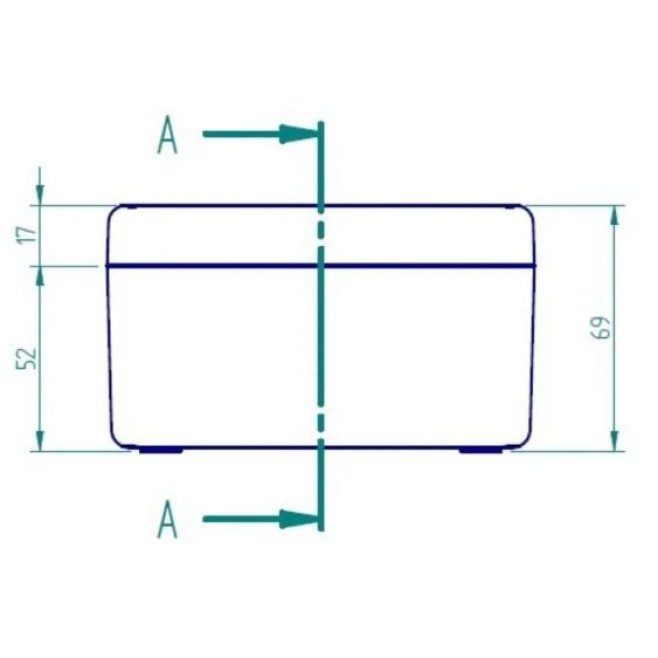 Caixa p/ Botoeira 2 Furos 22mm 120X90X70mm IP44 - INSTRUFIBER