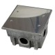 Caixa p/ Piso 4X4 3/4" Baixa c/ Tampa Cega Inox Alto Brilho - INSTRUFIBER Caixa p/ Piso 4X4 3/4" Baixa c/ Tampa Cega Inox Alto Brilho - INSTRUFIBER
