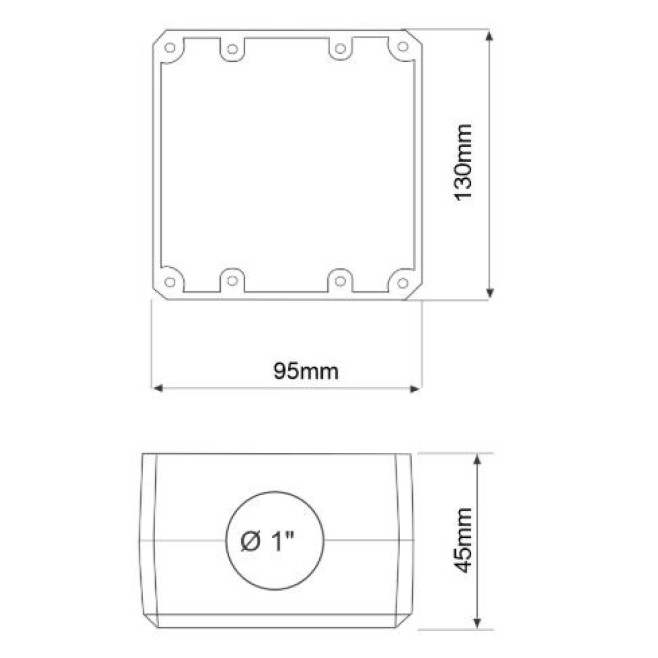 Caixa de Passagem para Piso 4X4 1" Baixa - INSTRUFIBER Caixa de Passagem para Piso 4X4 1" Baixa - INSTRUFIBER