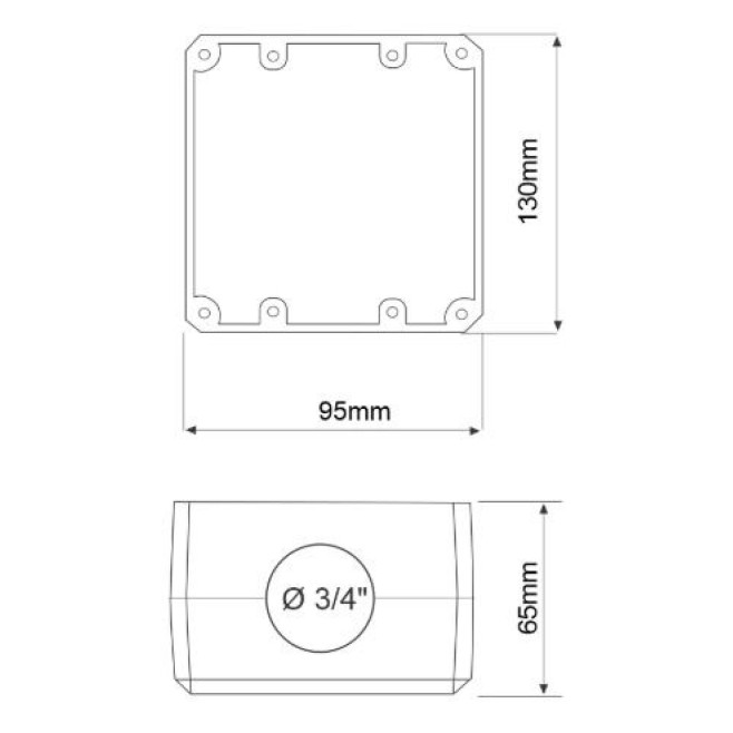 Caixa pra Piso 4X4 Ø 3/4" Alta Olivo - INSTRUFIBER Caixa pra Piso 4X4 Ø 3/4" Alta Olivo - INSTRUFIBER