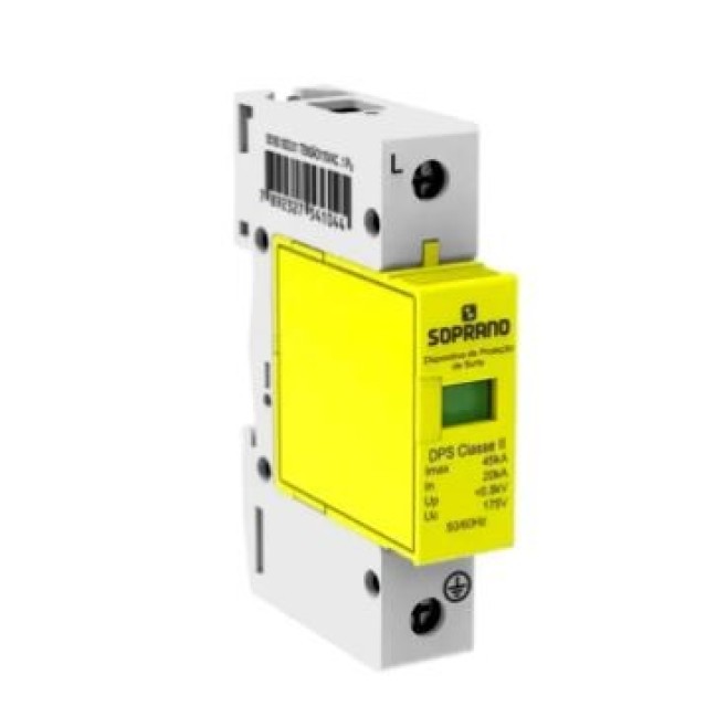 DPS - Dispositivo Proteção Contra Surto 1P 175V 45kA Classe II Soprano - INSTRUFIBER